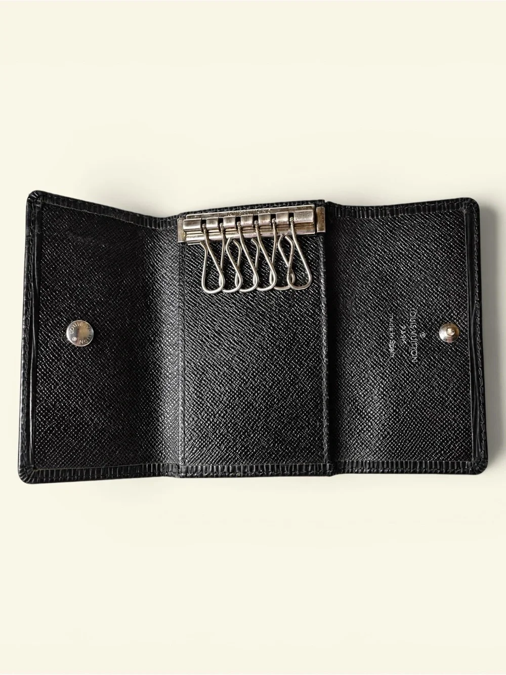 Louis Vuitton Black Epi Leather Compact Wallet